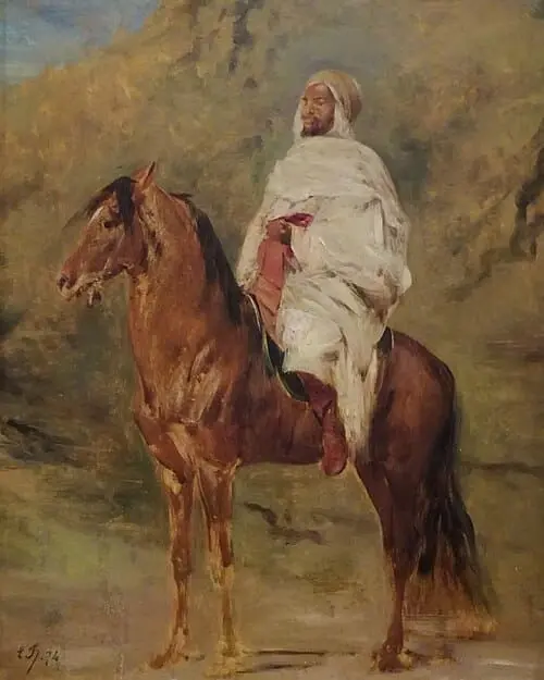 Cavalier peint en Algérie par Eugène Fromentin