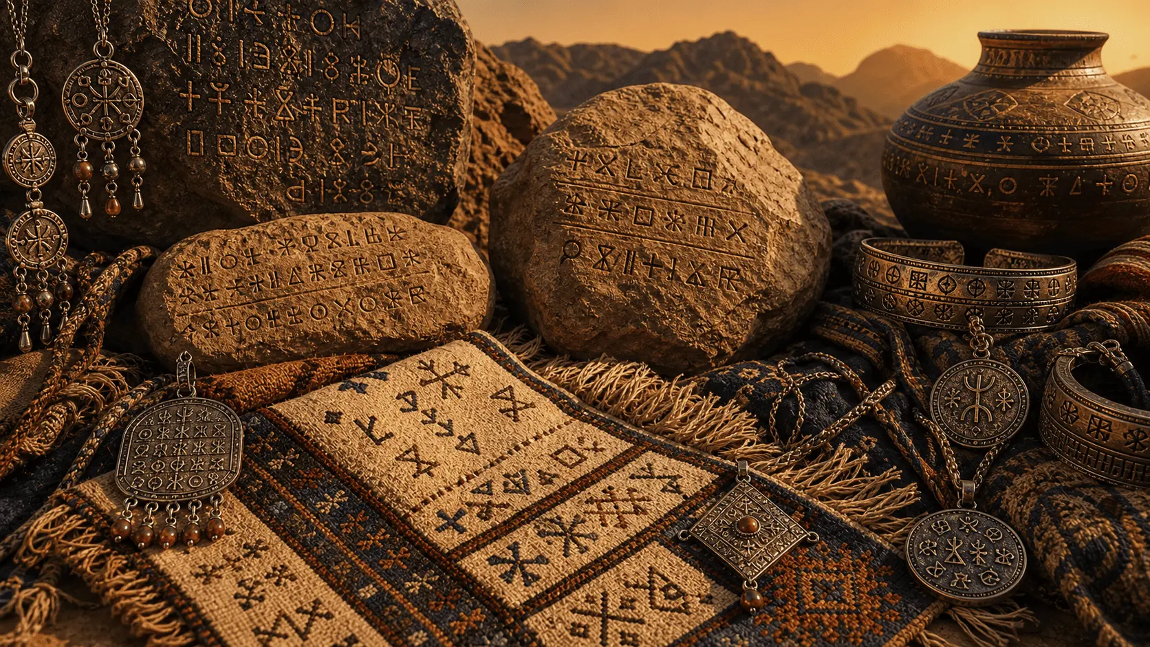 Le tifinagh : une ecriture brodée -tissée -gravée 